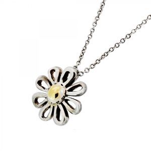 Tiffany & Co Necklace Daisy Flower 18K Gold Silver 925 For Women